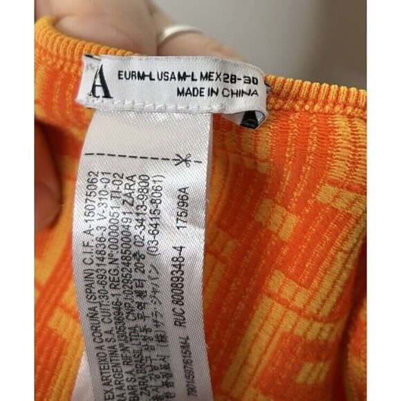 Zara Women's Limitless Contour Collection Orange Seamless Crop Top Size M-L - Picture 8 of 9